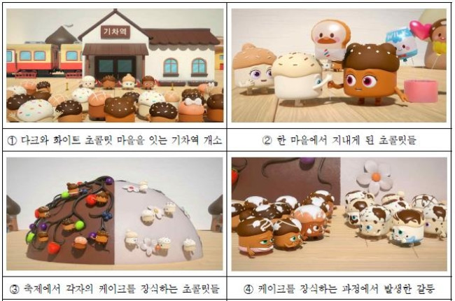 브레드이발소 애니메이션 '초콜릿 마을 축제' 편 주요 장면